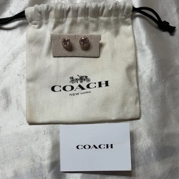Coach crystal stud earrings - Picture 2 of 4
